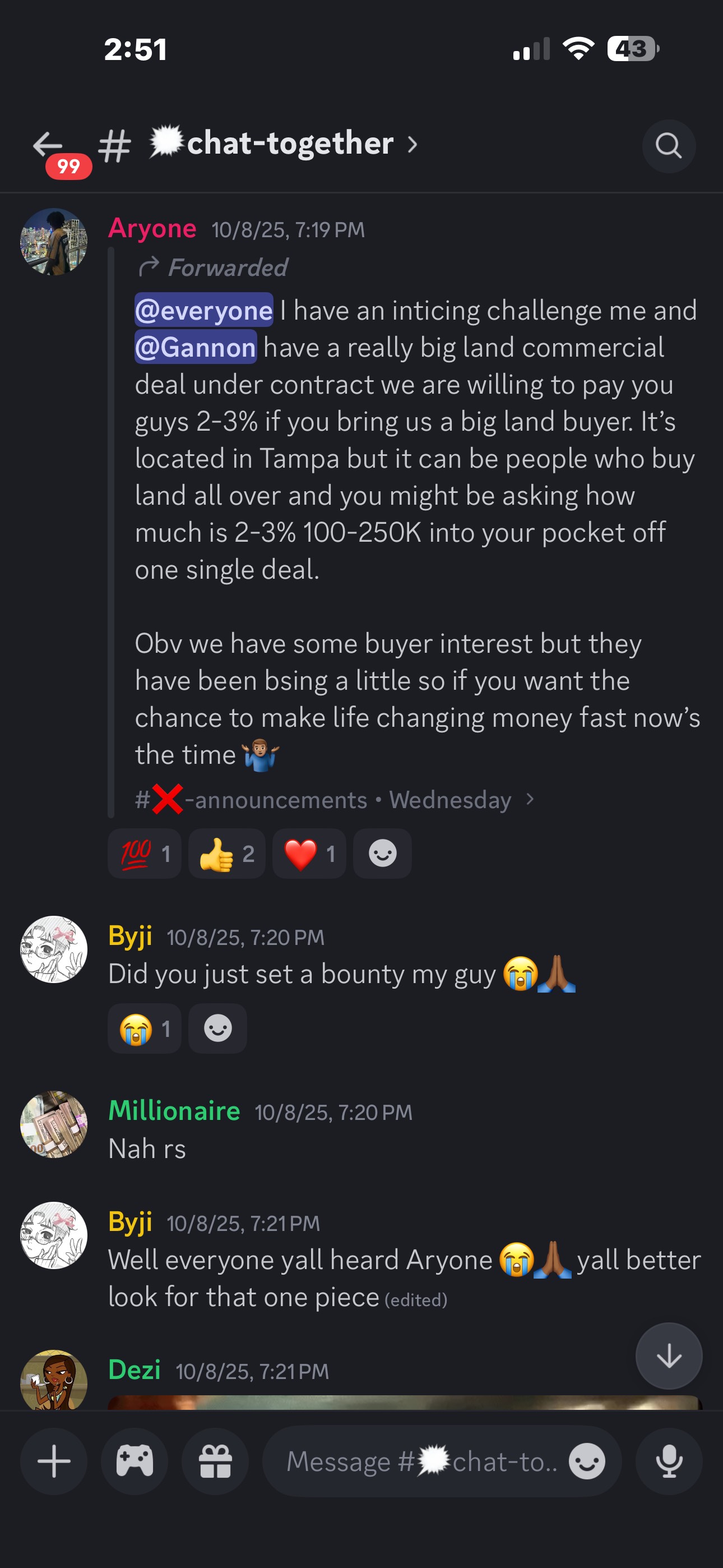 $100K-$250K deal opportunity