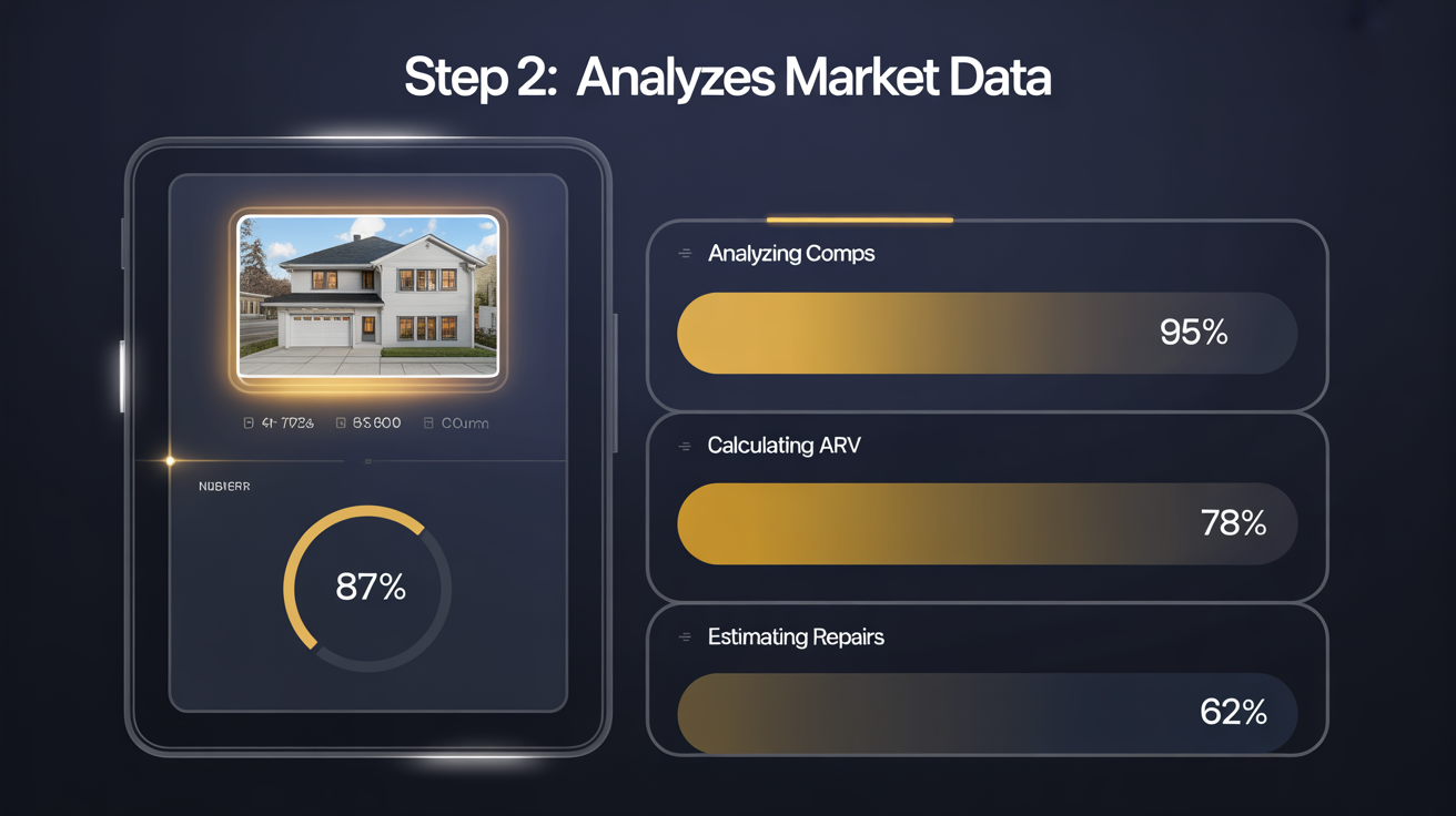 Step 2: AI Analyzes Market Data - Real-time property analysis and valuation
